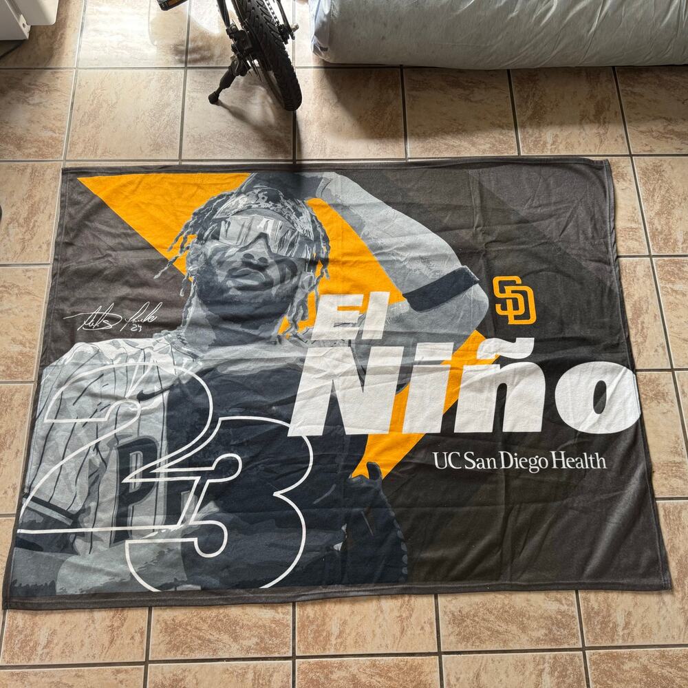 San Diego Padres‎ Fernando Tatis Jr. #23 El Nino Blanket Petco Park MLB Baseball - Picture 7 of 7